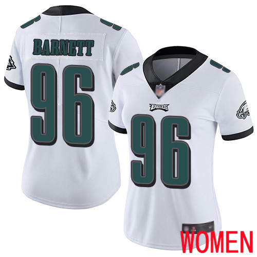 Women Philadelphia Eagles #96 Derek Barnett White Vapor Untouchable NFL Jersey Limited Player Football->women nfl jersey->Women Jersey